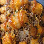cheesy tater tot meatloaf casserole