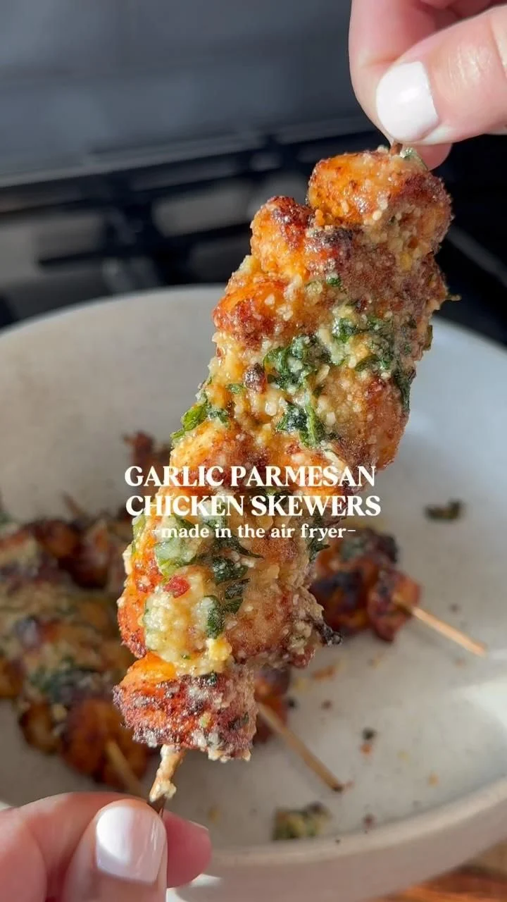 Garlic Parmesan Chicken Skewers